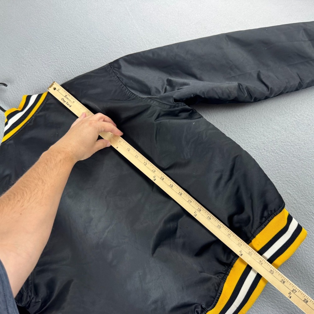 Vintage Pittsburgh Penguins Jacket Mens Medium 80s 90s Starter Bomber Hockey USA - Picture 11 of 16